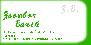 zsombor banik business card